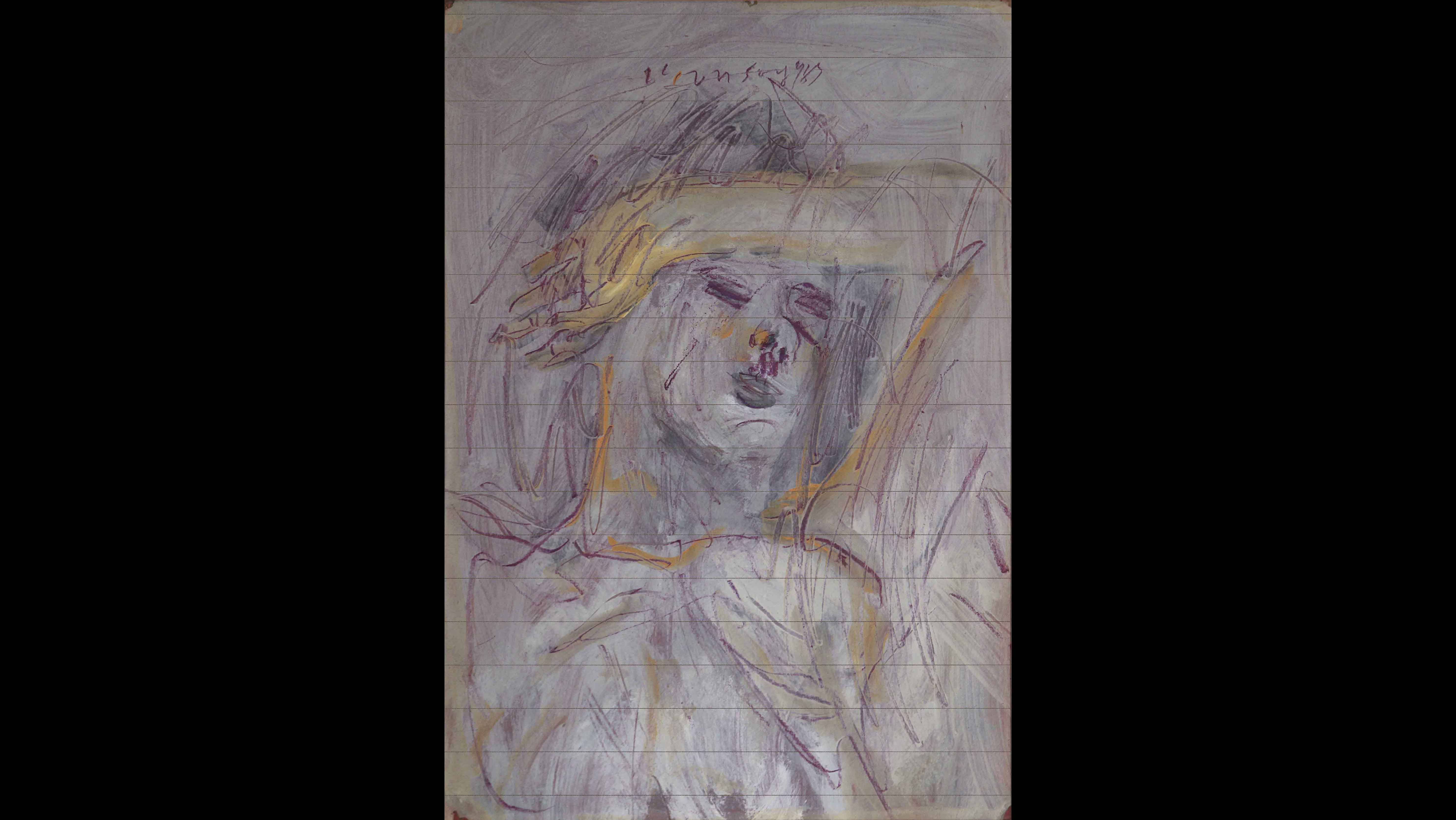 Kemal Önsoy, Untitled, 1983, mixed media on paper, 68x48 cm.